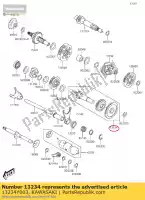 13234Y003, Kawasaki, eixo-comp, contador kvf300ccf kawasaki  brute force kvf 300 2012 2013 2015 2016 2017 2018 2020 2021, Novo