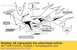 Honda 86774MFLT20ZA streep, zee * type1 * - Onderkant