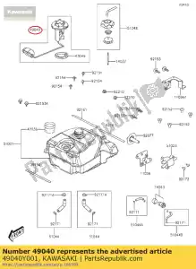 Kawasaki 49040Y001 bomba de combustible - Lado inferior