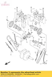 yamaha 3D8121940000 wspornik, wa?ek rozrz?du 1 - Dół