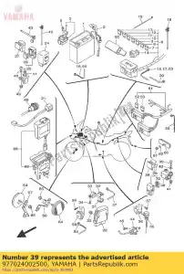 yamaha 977024002500 schroef, tikken - Onderkant