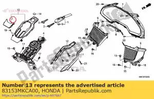 honda 83153MKCA00 emblema asa de ouro - Lado inferior