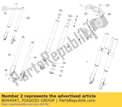 Aprilia B044047, Plaque de fourche inférieure, OEM: Aprilia B044047