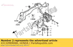Tutaj możesz zamówić rury komp. B, rr. Hamulec od Honda , z numerem części 43132MERR80: