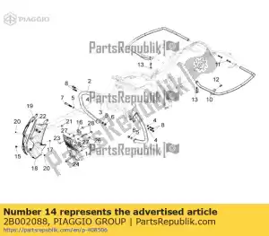 Piaggio Group 2B002088 grille avant - La partie au fond