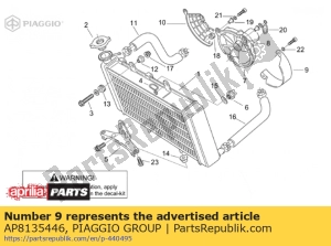 aprilia AP8135446 protection ventilateur - La partie au fond