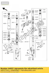 Kawasaki 440371421 holder-fork under - Bottom side