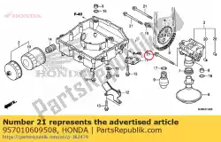 Aqui você pode pedir o parafuso, flange, 6x95 em Honda , com o número da peça 957010609508: