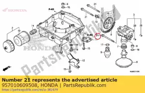 honda 957010609508 parafuso, flange, 6x95 - Lado inferior