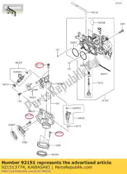 Here you can order the bolt,6x20 from Kawasaki, with part number 921513774: