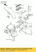 350231230H8, Kawasaki, parafango posteriore, lwr, ebano kawasaki el eliminator b f d el250 el252 250 252 , Nuovo