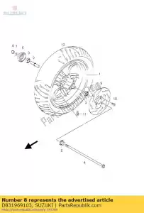 suzuki D831969103 nut - Bottom side