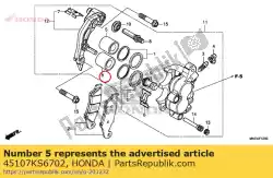 Ici, vous pouvez commander le piston comp. Auprès de Honda , avec le numéro de pièce 45107KS6702: