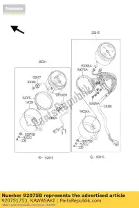 Kawasaki 920751753 apagador - Lado inferior