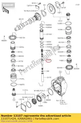 Here you can order the shaft ej650-a1 from Kawasaki, with part number 131071424: