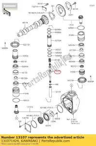 kawasaki 131071424 schacht ej650-a1 - Onderkant