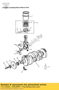 triumph T1110060 bolt con rod - Bottom side