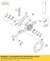 50309001044, KTM, ko?o frt 1,6x21'excel sx 00 ktm exc lc4 sc sx sxc sxs 125 200 250 300 380 400 520 540 620 625 640 2000 2001 2002 2003 2004 2005 2006 2007, Nowy