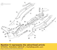 975044, Piaggio Group, right passenger handle gilera nexus 125 250 300 500 2006 2007 2008 2009, New