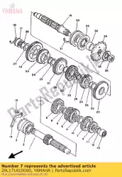 Aqui você pode pedir o engrenagem, 6º pinhão em Yamaha , com o número da peça 29L171610000: