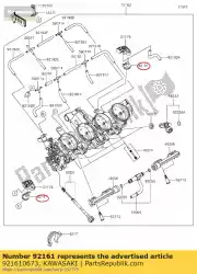 demper zx600r9f van Kawasaki, met onderdeel nummer 921610673, bestel je hier online: