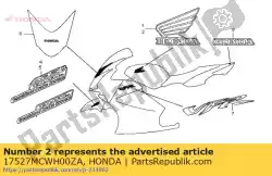 Aqui você pode pedir o marca, l. Tanque de combustível * tipo1 * (tipo1) em Honda , com o número da peça 17527MCWH00ZA: