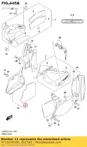 suzuki 4713239G00 coussin, côté co - La partie au fond