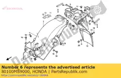 Qui puoi ordinare parafango a, rr. Da Honda , con numero parte 80100MS9000: