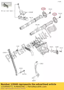 kawasaki 120460073 roda dentada, 32t zx600r9f - Lado inferior