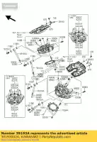 391930024, Kawasaki, tubo de aceite, culata vn2000- kawasaki vn 2000 2005 2006 2008 2009 2010, Nuevo