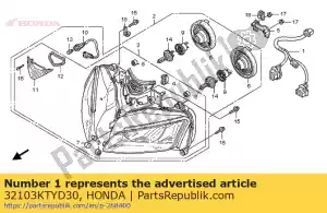 honda 32103KTYD30 sub harness, fr. - Bottom side