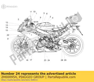 Piaggio Group 2H000954 linker kuip sticker aprilia racing - Onderkant