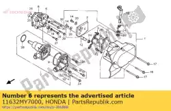 Ici, vous pouvez commander le joint, couvercle de changement auprès de Honda , avec le numéro de pièce 11632MY7000: