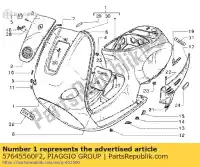 57645560F2, Piaggio Group, Carrocería vespa et 50 125 150 1997 2000 2002, Nuevo