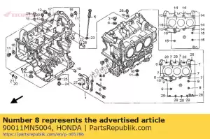 Honda 90011MN5004 bout, flens, 10x13 - Onderkant