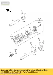 Kawasaki 131401184 fork-shift, output, 5th - Lado inferior