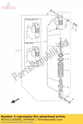 Here you can order the bush, rear shock absorber from Yamaha, with part number 4ES222160000: