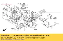 Tutaj możesz zamówić zespó? Pompy, paliwo od Honda , z numerem części 16700MEL013: