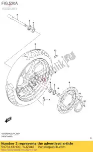 suzuki 5473148H00 entretoise, avant hu - La partie au fond