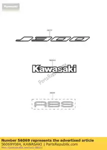 Kawasaki 56069Y084 patrón, abs - Lado inferior