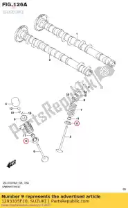 Suzuki 1293335F10 zitting klepveren - Onderkant