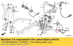 Aqui você pode pedir o tubo comp., guia em Honda , com o número da peça 53208HN8000: