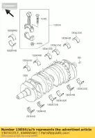 130341017, Kawasaki, metaal, krukas brg z500-b3 kawasaki eliminator gpx gpz gt zephyr zl zx zz r zzr 400 550 600 1985 1986 1987 1988 1989 1990 1991 1992 1993 1994 1995 1996 1997 1998 1999 2001 2002 2003 2004 2005 2006, Nieuw