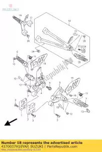 suzuki 4370037H10YAP repose-pieds assy, ??p - La partie au fond