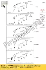 Kawasaki 999940575 kit.,hbar end cap,chrome - Bottom side