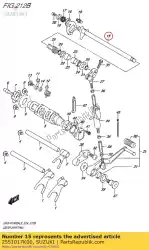 Aqui você pode pedir o comp. Eixo, mudança de marcha em Suzuki , com o número da peça 2551017K00: