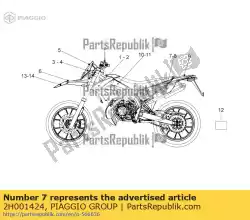 rh nummerplaat van Piaggio Group, met onderdeel nummer 2H001424, bestel je hier online: