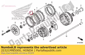 honda 22321MN5000 plate a, clutch - Bottom side