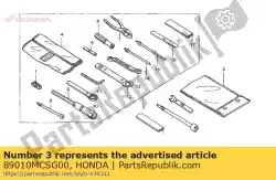 Ici, vous pouvez commander le ensemble d'outils (###) auprès de Honda , avec le numéro de pièce 89010MCSG00: