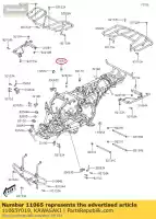 11065Y019, Kawasaki, tampa, tubo kvf300ccf kawasaki  brute force kvf 300 2012 2013 2015 2016 2017 2018 2020 2021, Novo